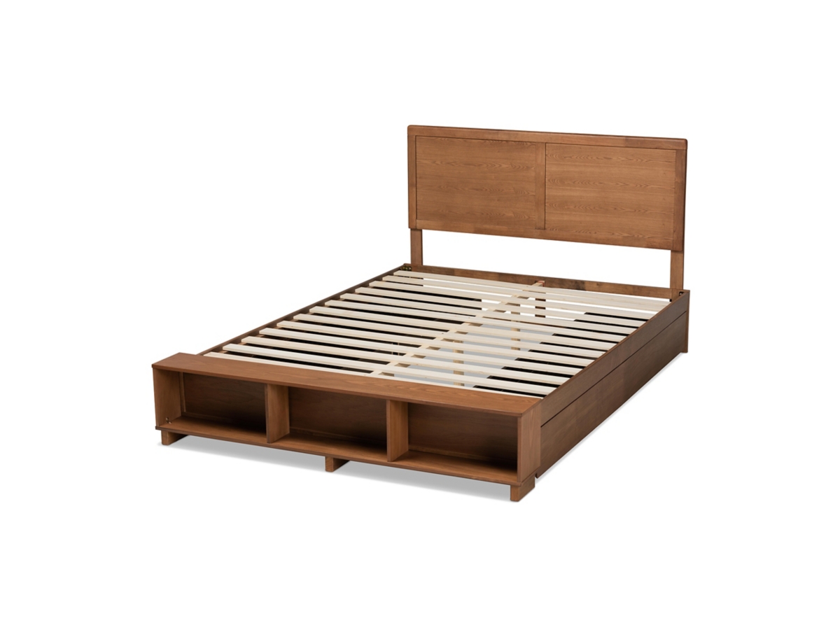 Baxton Studio Tamsin Full 4 Drawer Platform Storage Bed with Built