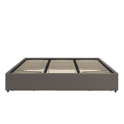 Micah  King Upholstered Platform Bed with Storage, Gray, large