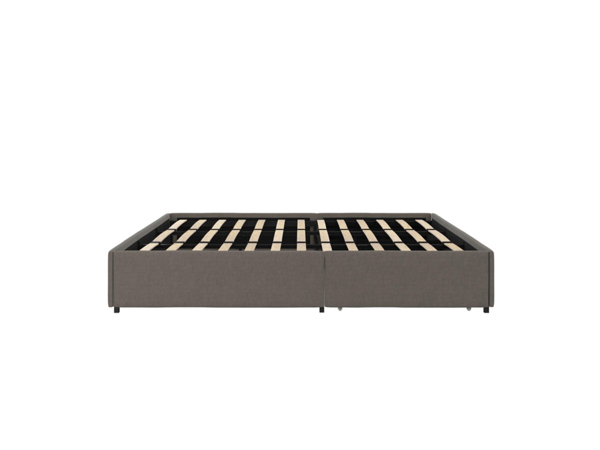 マシューページ V-Channel Headboard Storage Platform Bed - Full Size (Full