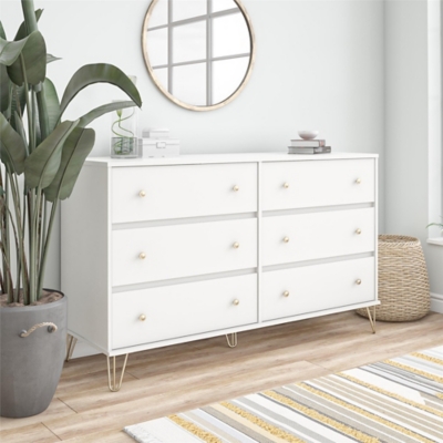 Novogratz Her Majesty 6 Drawer Wide Dresser