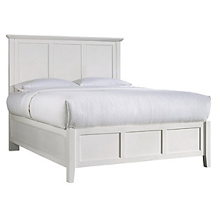 Modus Furniture Paragon Full Panel Bed, White, large
