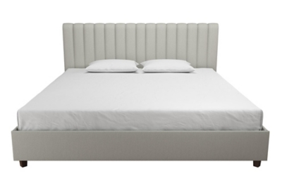 Brittany  King Upholstered Bed, Light Gray, large