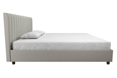 Brittany  King Upholstered Bed, Light Gray, large