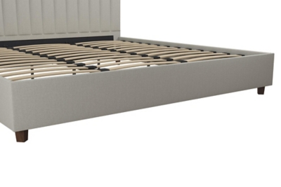 Brittany  King Upholstered Bed, Light Gray, large