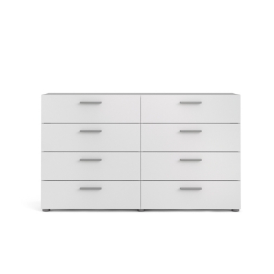 Austin  8 Drawer Double Dresser, White, large