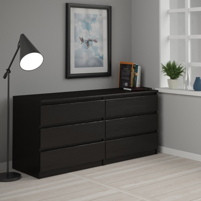 MALM 6-drawer dresser, black/brown, 160x78 cm (63x303/4) - IKEA CA