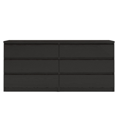 Scottsdale 6 Drawer Double Dresser - Black