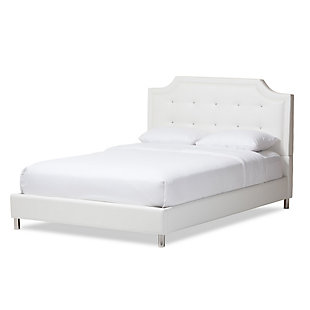Carlotta  Queen Modern Bed with Upholstered Headboard, , large