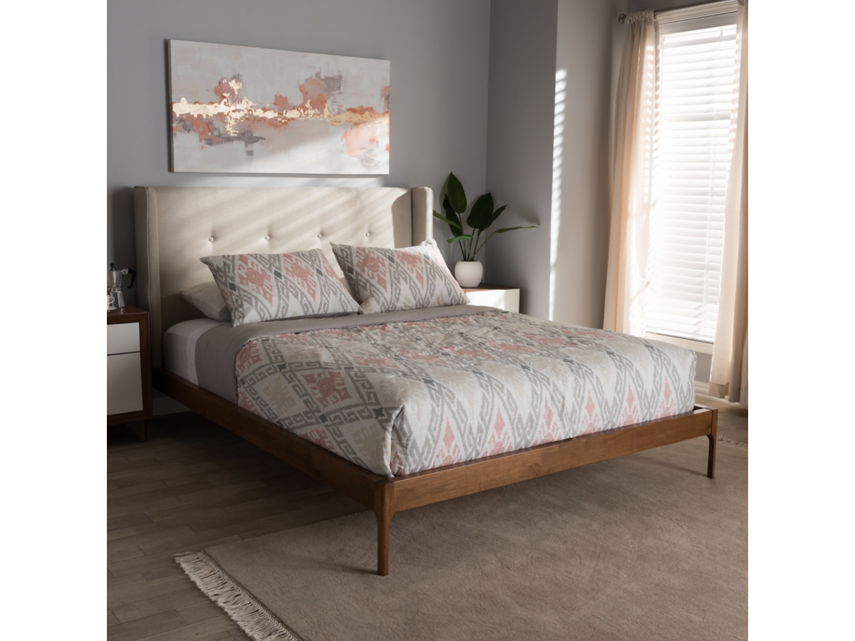 Brooklyn King Midcentury Modern Platform Bed Ashley