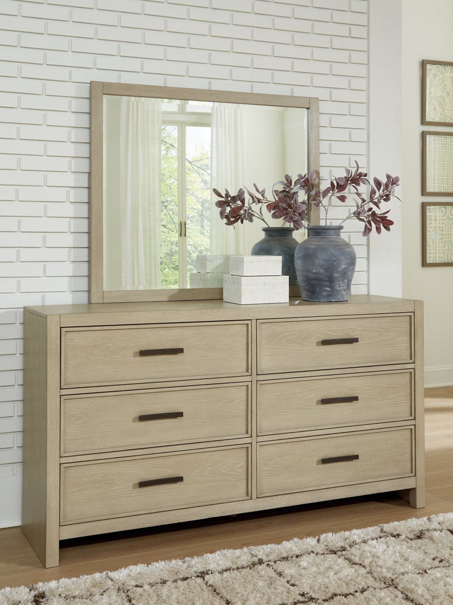 Calmoro Queen Bookcase Bed, Dresser and Mirror - image 5
