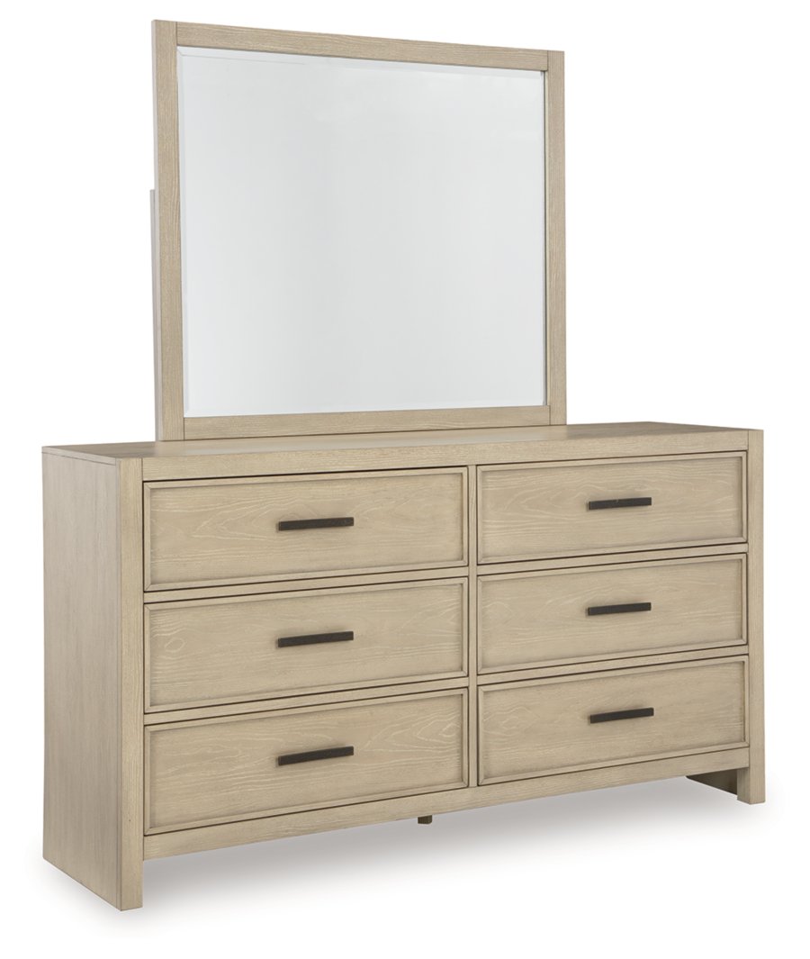 Calmoro Queen Bookcase Bed, Dresser and Mirror - image 3