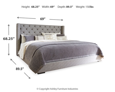 Cama Queen Tapizada Dolante Ashley Furniture Homestore