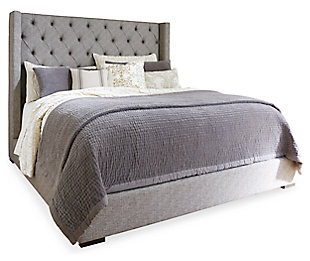 Sorinella Queen Upholstered Bed, Gray, large