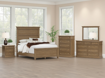 Mylarken Queen Panel Bed, Brown, rollover