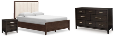 Westonfort Queen Upholstered Panel Bed with Dresser and Nightstand, , large