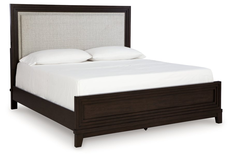 Cama de paneles, tocador, espejo y mesita de noche Neymorton King - image 6