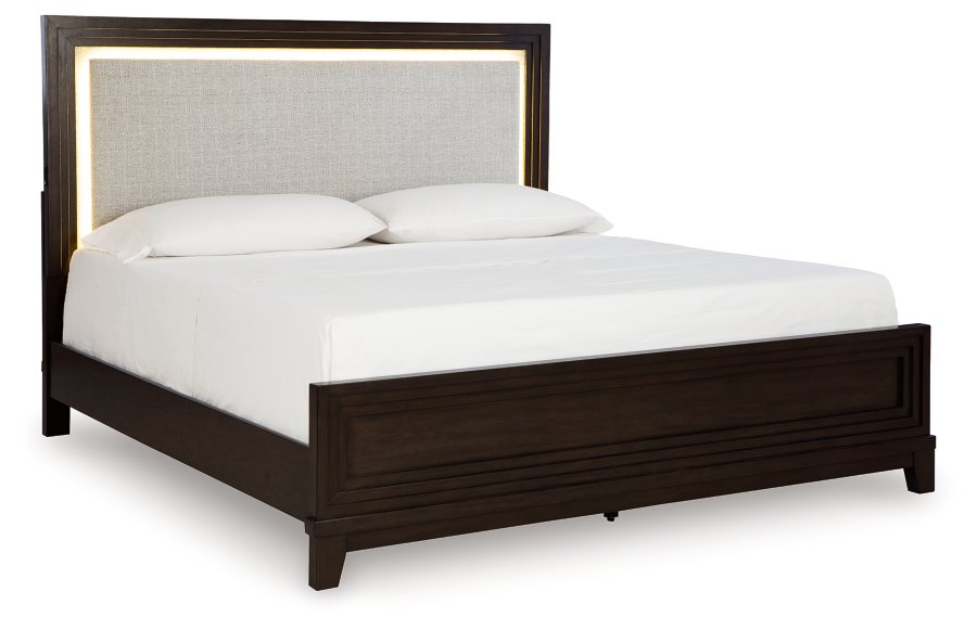 Cama de paneles, tocador, espejo y mesita de noche Neymorton King - image 7