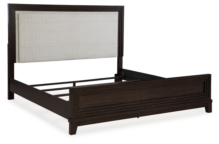 Cama de paneles, tocador, espejo y mesita de noche Neymorton King - image 8