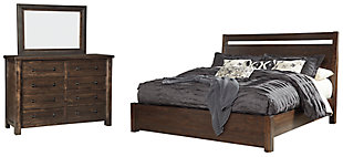 Starmore Queen Panel Bed with Mirrored Dresser, , large