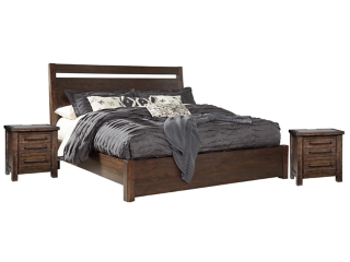 Starmore King Panel Bed with 2 Nightstands