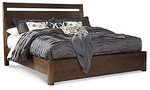 Starmore Queen Panel Bed, Brown, large