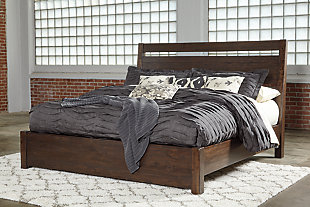 Starmore California King Panel Bed, Brown, rollover