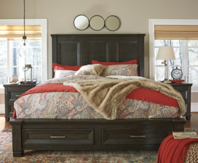 townser king panel bed with storage | ashley furniture homestore