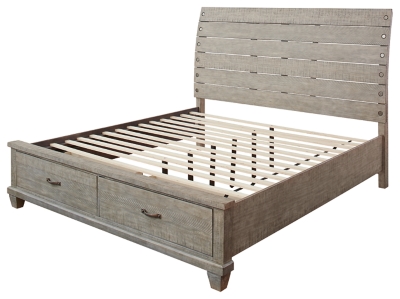 Naydell California King Panel Bed with 2 Storage Drawers