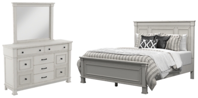 Jennily Queen Panel Bed With Mirrored Dresser Ashley Furniture