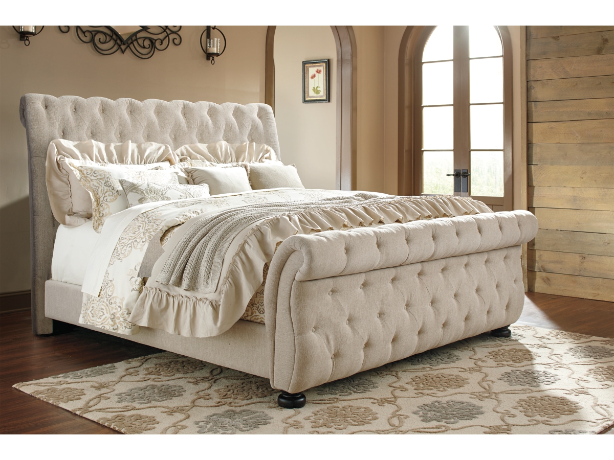 Diamond Grey Velvet Upholstered Bed, InSTYLE Home & Rugs