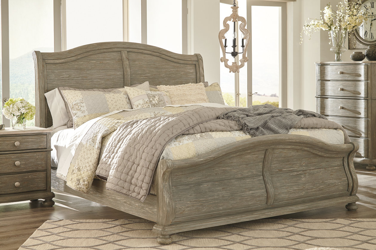 Marleny Queen Sleigh Bed Ashley, Marleny King Bed