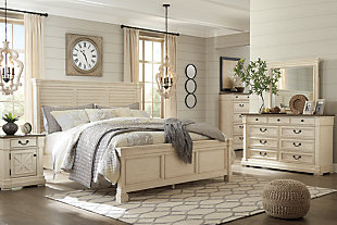 Bolanburg California King Panel Bed with Mirrored Dresser, , rollover