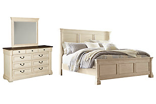 Bolanburg California King Panel Bed with Mirrored Dresser, , large