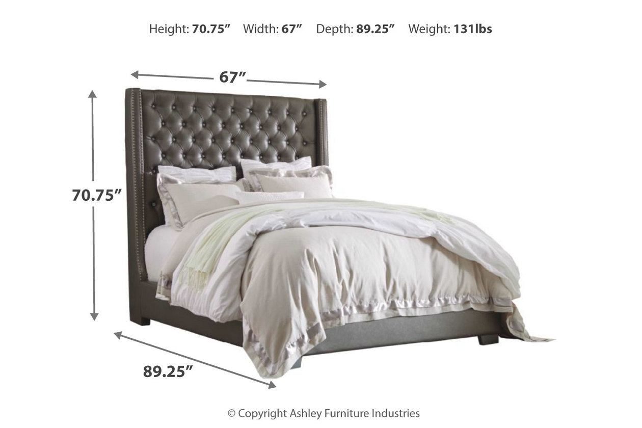 Cayne Queen Upholstered Bed, California King Bed Frame With Headboard Ashley Furniture