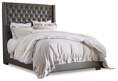 Coralayne Queen Upholstered Bed, Gray, large