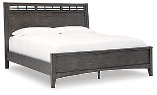 Montillan California King Panel Bed, Grayish Brown, large