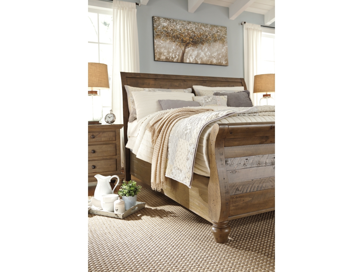 Trishley king sleigh bed discount