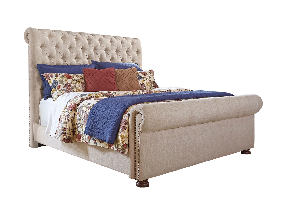 Windville King Upholstered Sleigh Bed Ashley