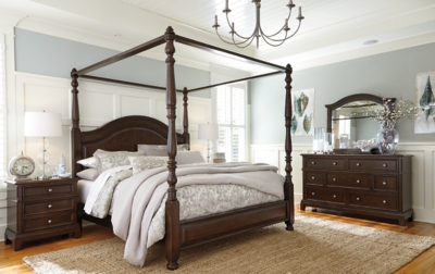 lavidor king canopy bed | ashley furniture homestore