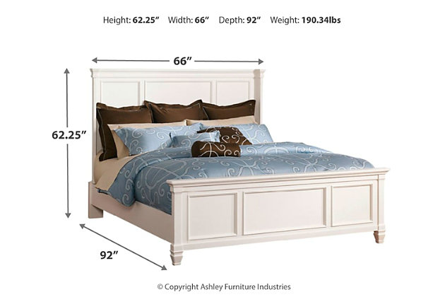 Pice Queen Panel Bed Ashley, White Bed Frame Queen Size