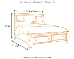 There’s nothing quite like the crisp, fresh look and feel of elegant furnishings in white. Whether you’re going for shabby chic or cottage quaint, the Prentice Cal king sleigh storage bed is dressed to impress. Flat-panel design on headboard is clean and classic. Two drawers at the foot of the bed have you covered with handy storage. Mattress available, sold separately.Made of veneers, wood and engineered wood | White finish | Satin-nickel-finish hardware | Footboard with 2 smooth-operating drawers with dovetail construction | Assembly required | Foundation/box spring required, sold separately | Mattress available, sold separately | Estimated Assembly Time: 10 Minutes