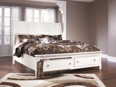 Prentice Queen Sleigh Bed With 2 Storage Drawers Ashley