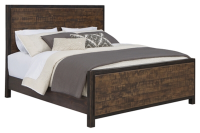 Wesling King Panel Bed, Rustic Brown, large