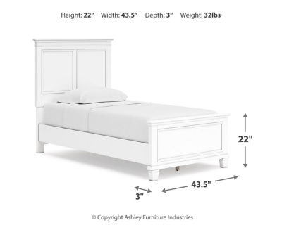 Fortman Twin Panel Footboard Dimensions