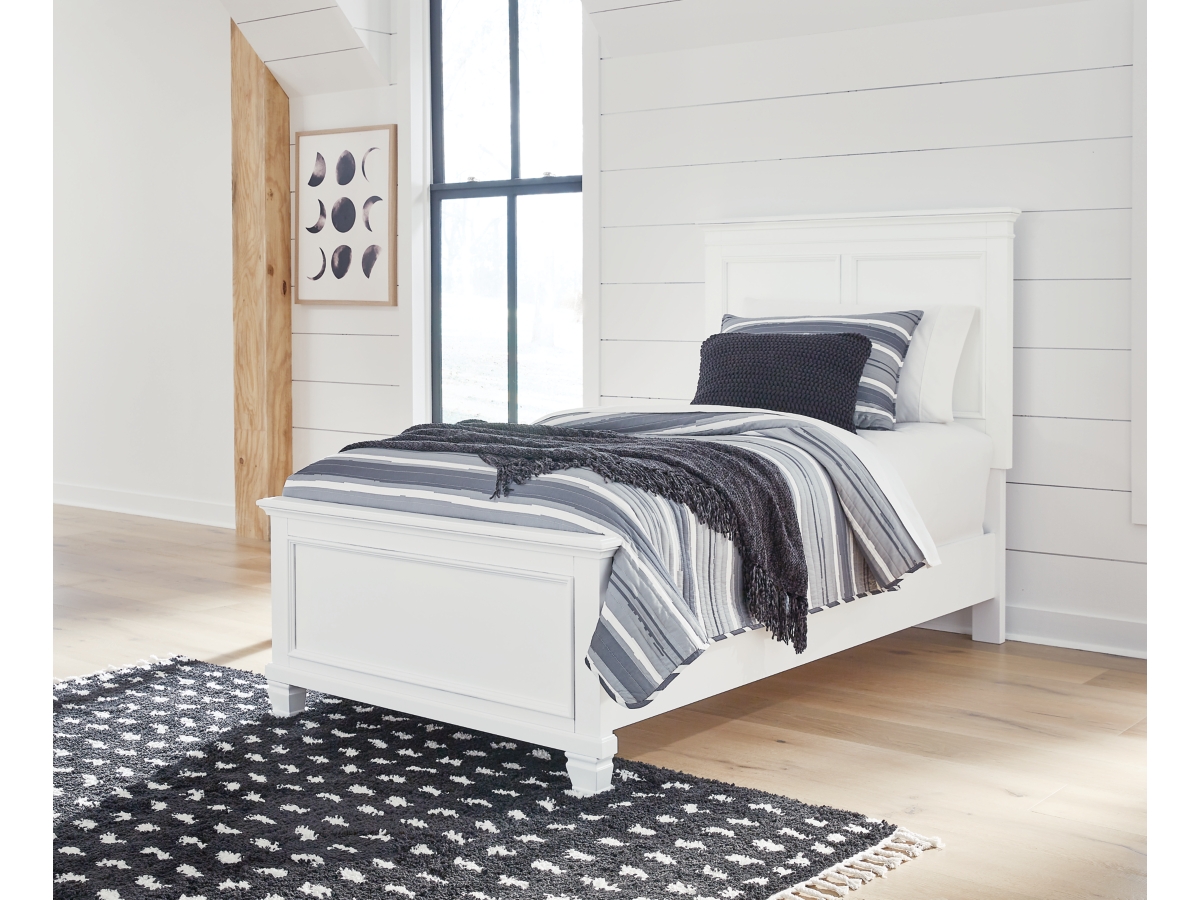 Ashley white twin bed clearance