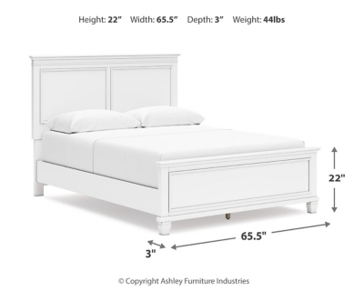 Fortman Queen Panel Footboard Dimensions