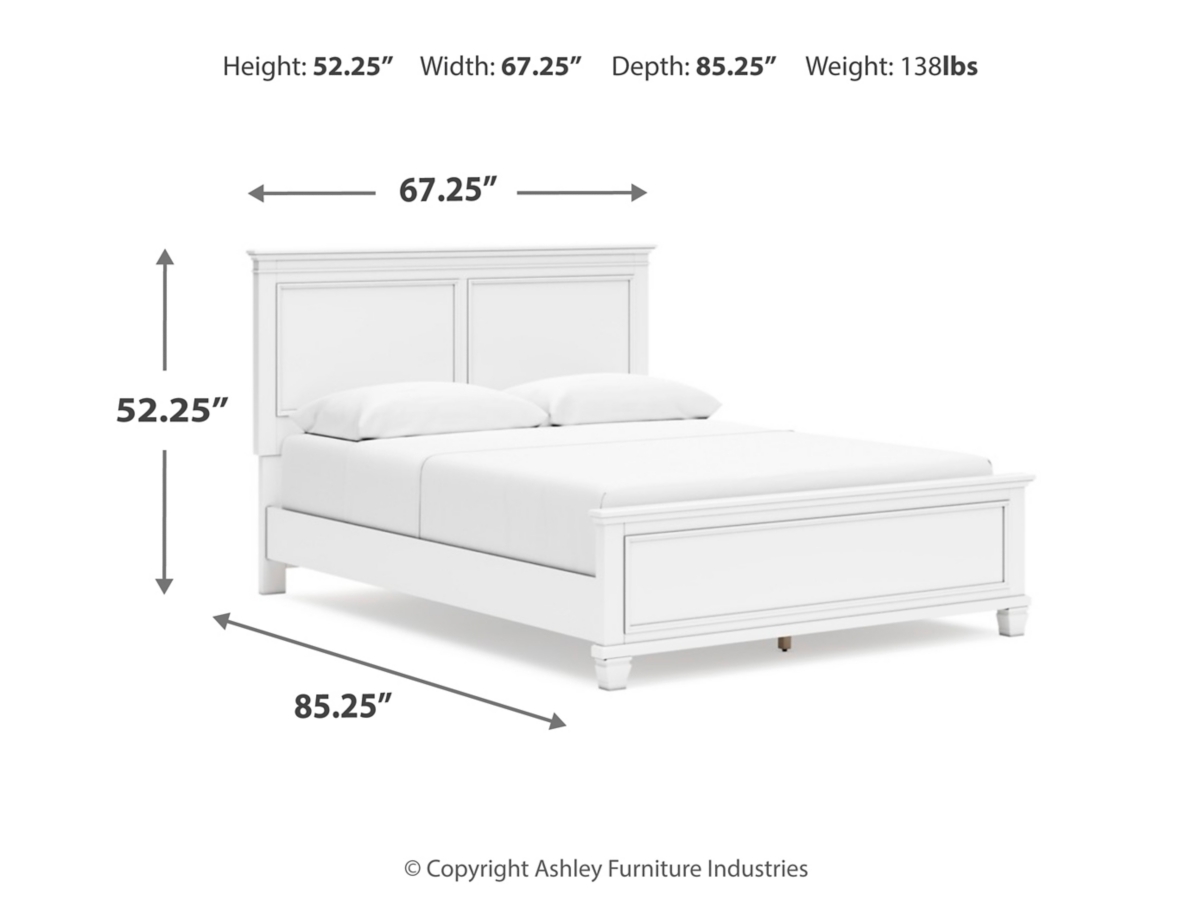 Fortman Panel Bed - White Fortman Panel Bed - White