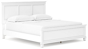 Fortman California King Panel Bed, White, large
