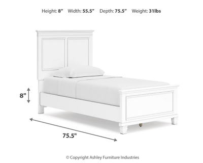 Fortman Twin/Full Panel Rails Dimensions
