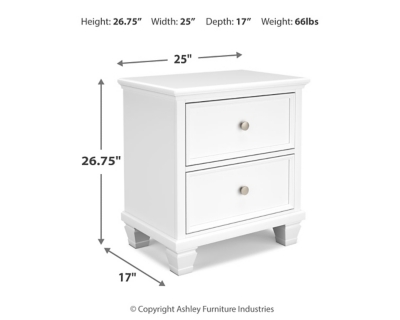 Fortman Nightstand, White, large